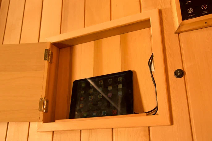 Clearlight Sanctuary 2 premium two-person full spectrum infrared sauna interior