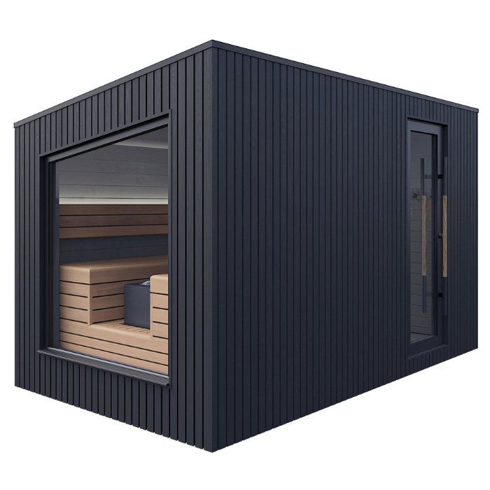 Auroom Terra Pre-Assembled Outdoor Sauna Cabin with Thermo-Pine Cladding