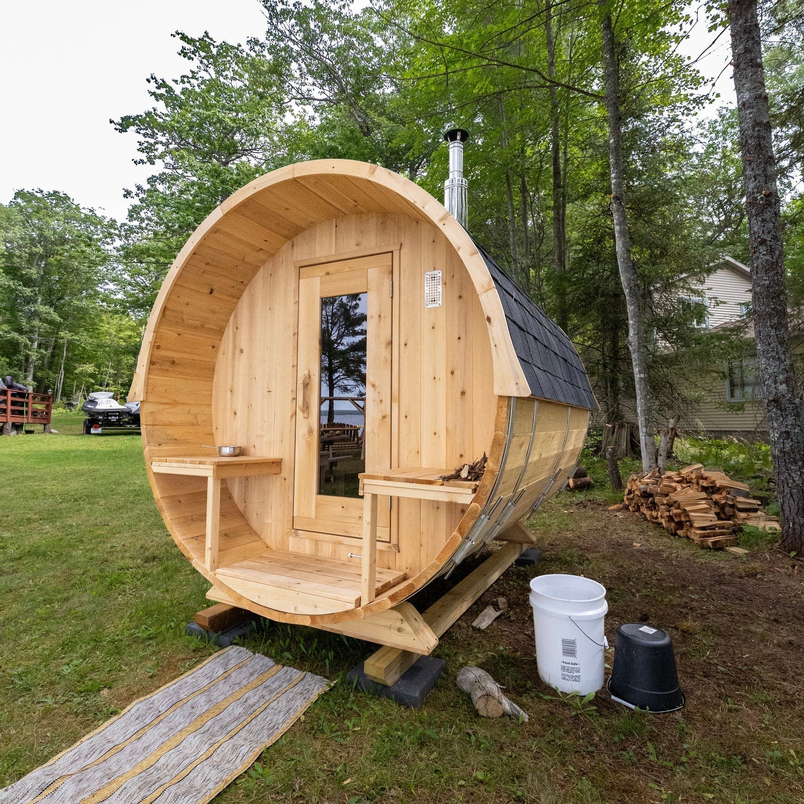 Dundalk CT Serenity MP 6 Person Barrel Sauna CTC2245MP