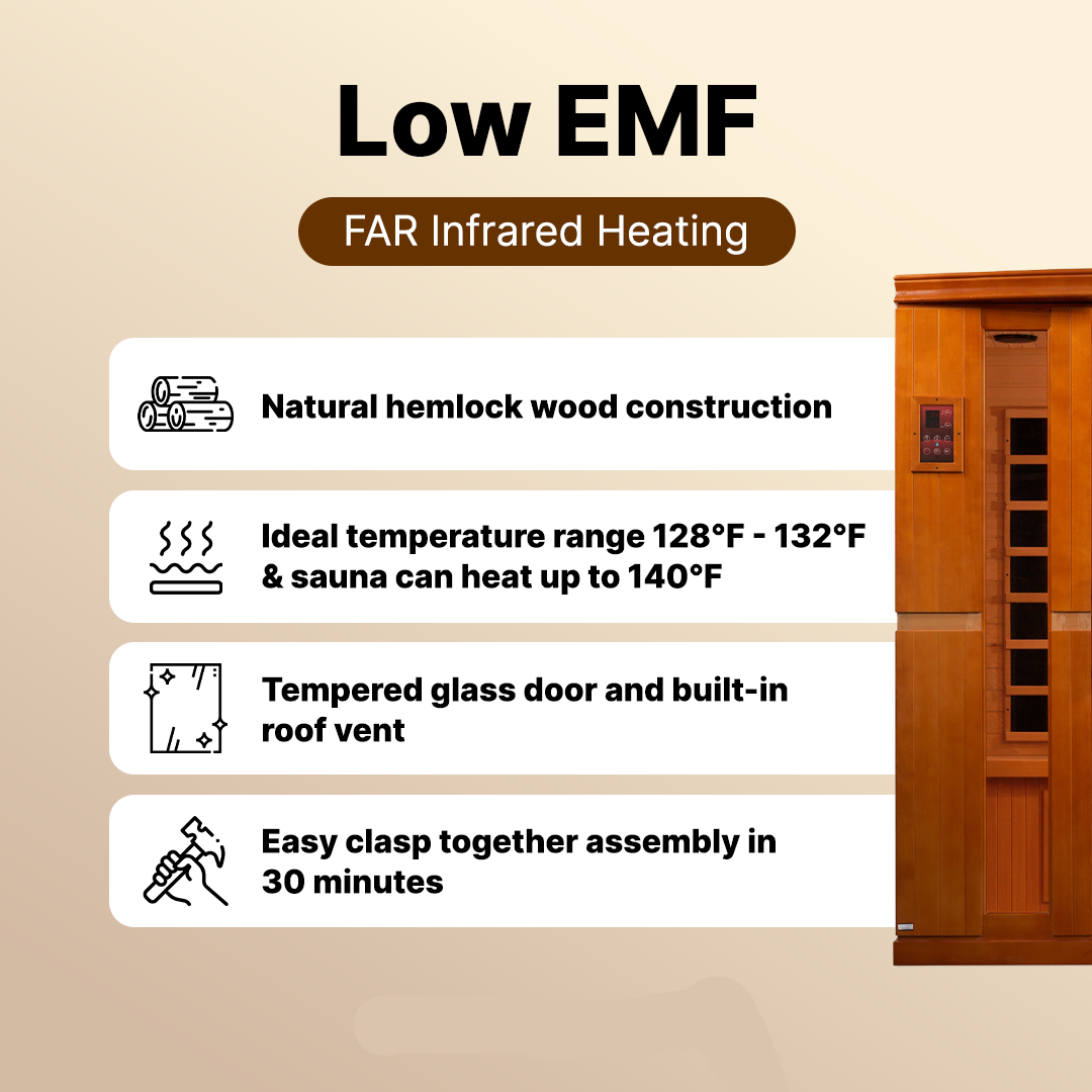 Dynamic Bergamo 4-Person Low EMF Infrared Sauna - DYN-6440-01