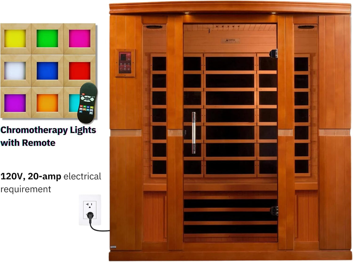 Dynamic Bergamo 4-Person Low EMF Infrared Sauna - DYN-6440-01