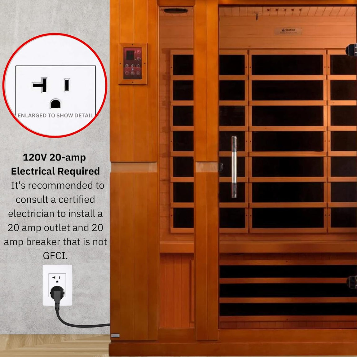 Dynamic Bergamo 4-Person Low EMF Infrared Sauna - DYN-6440-01