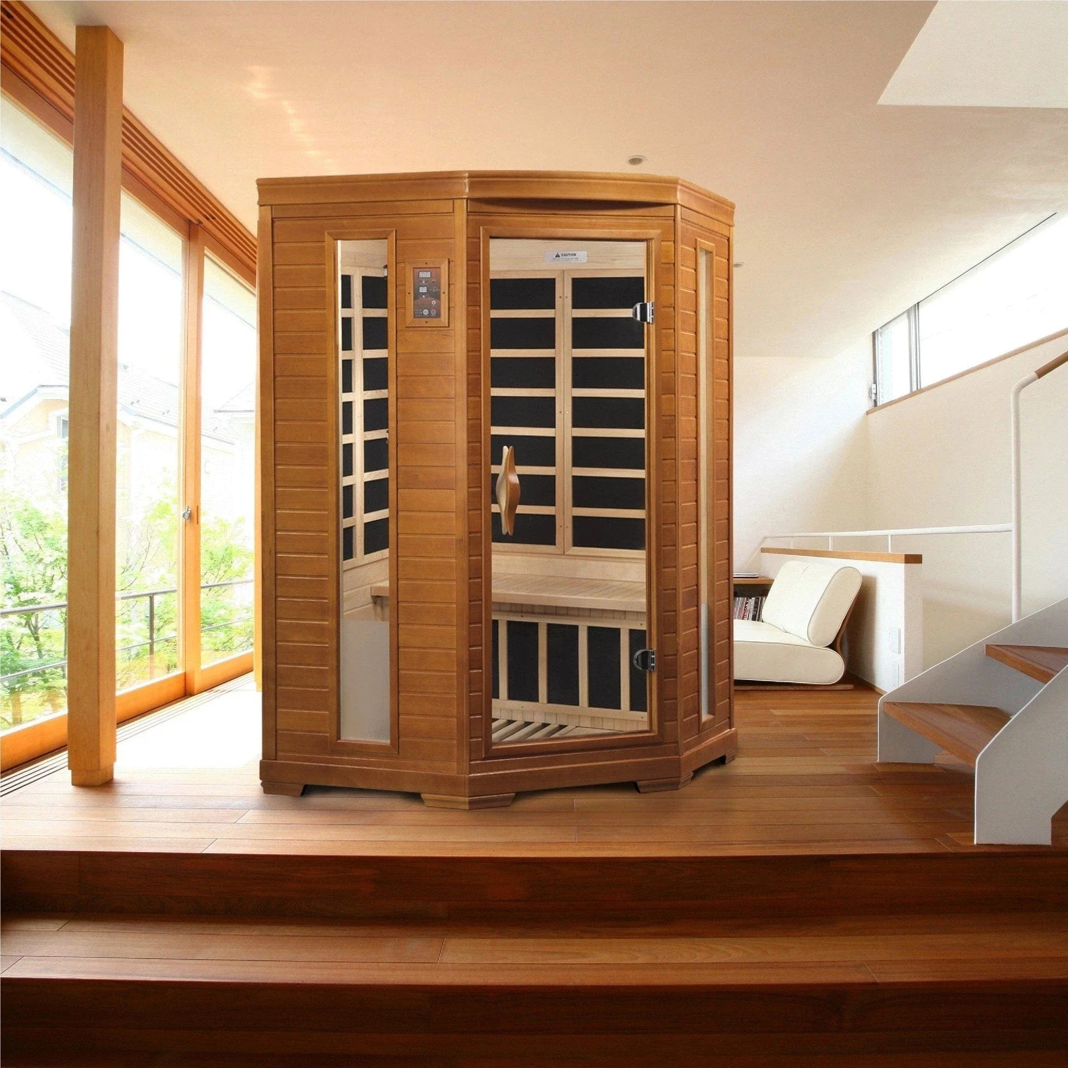 Dynamic Heming 2-Person Corner Low EMF Infrared Sauna - DYN-6225-02