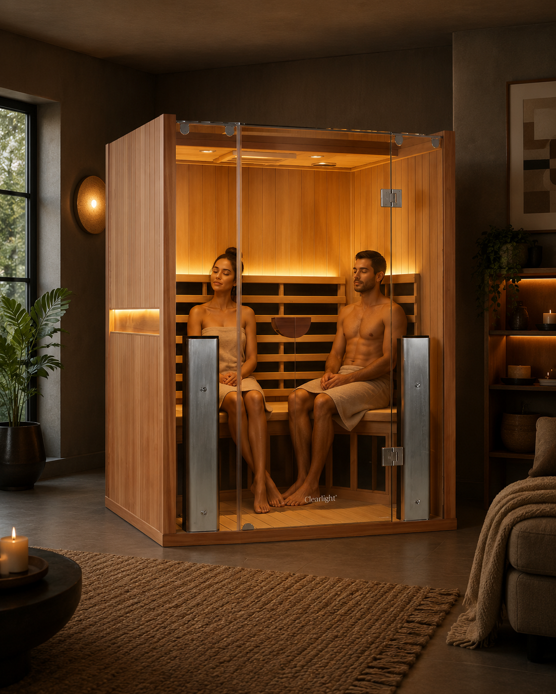 Clearlight Sanctuary 2 full spectrum two-person infrared sauna cabin