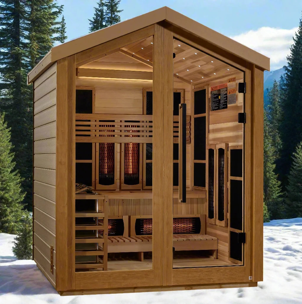 Golden Designs Loviisa 3 Person Hybrid Outdoor Sauna GDI-8523-01