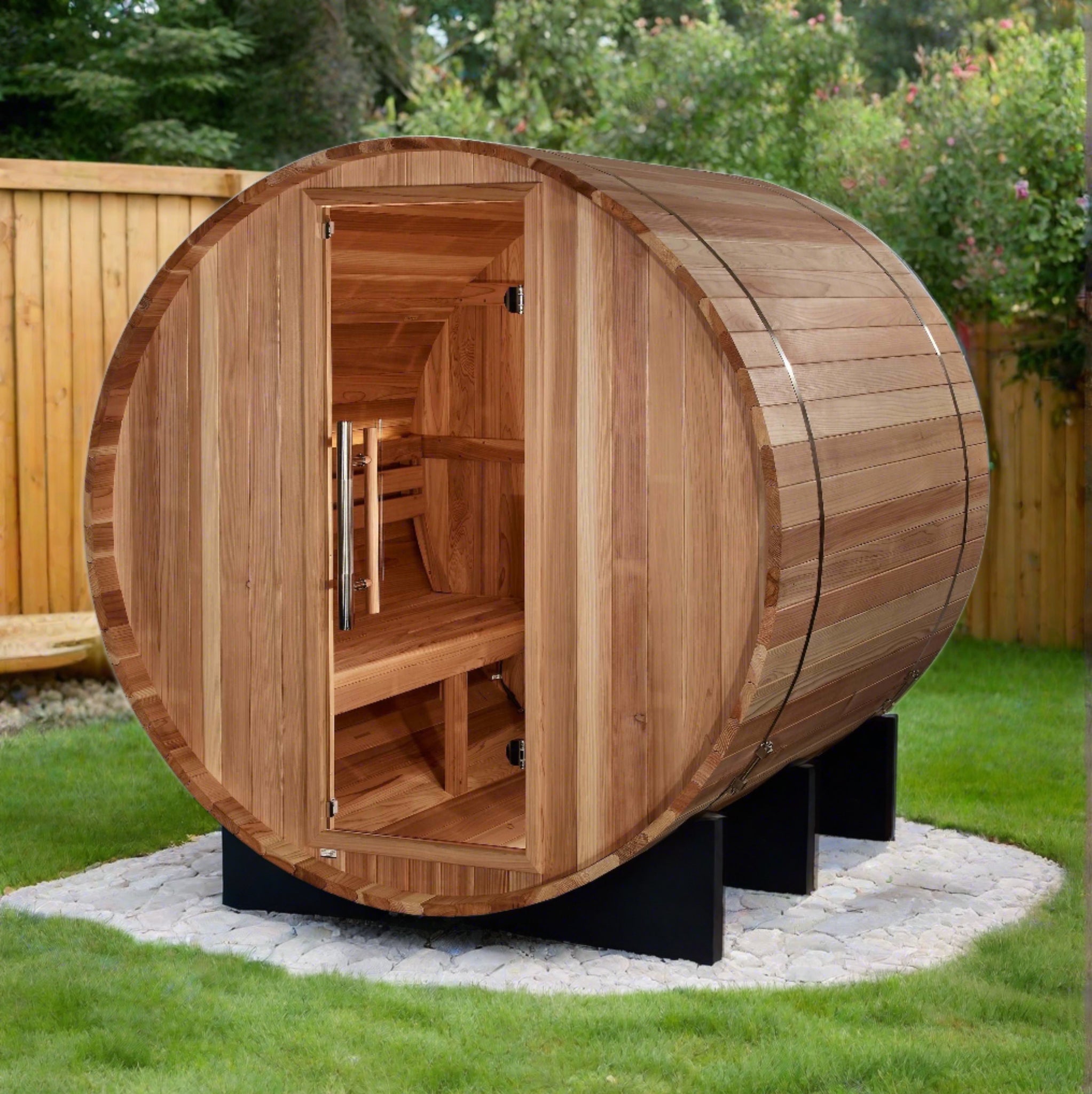 Golden Designs "St. Moritz" 2 Person Barrel Traditional Sauna GDI-B002-01