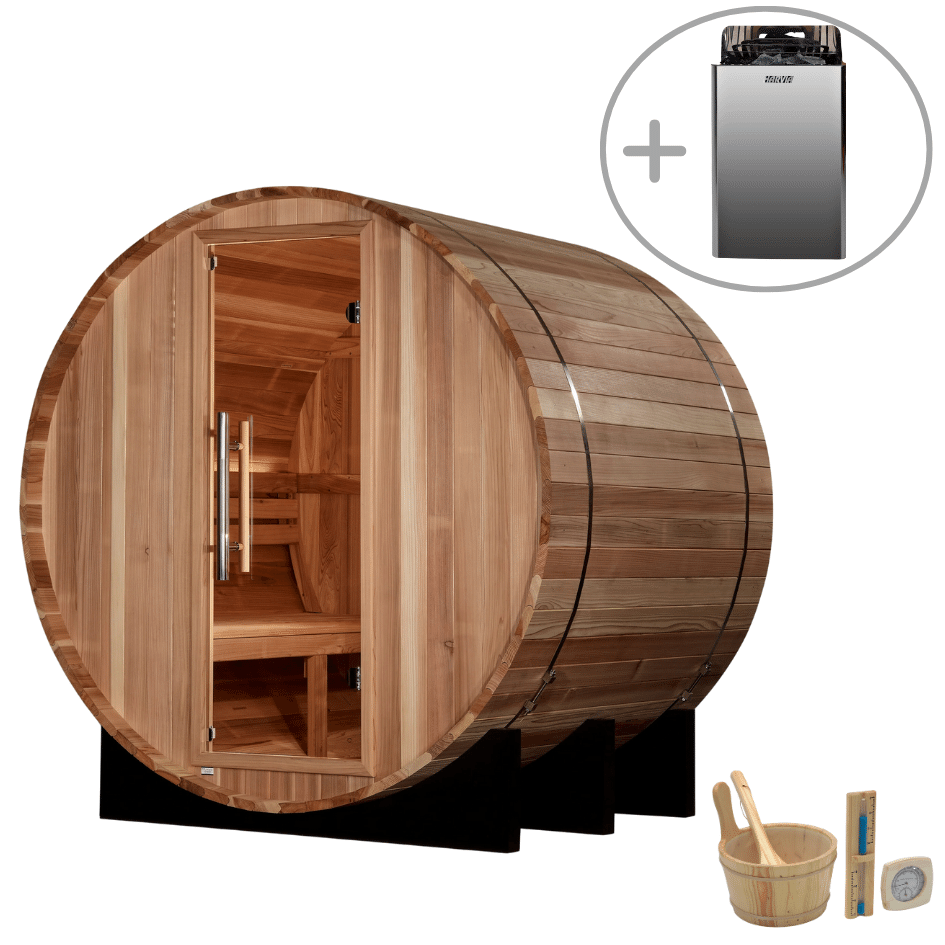 Golden Designs "St. Moritz" 2 Person Barrel Traditional Sauna GDI-B002-01