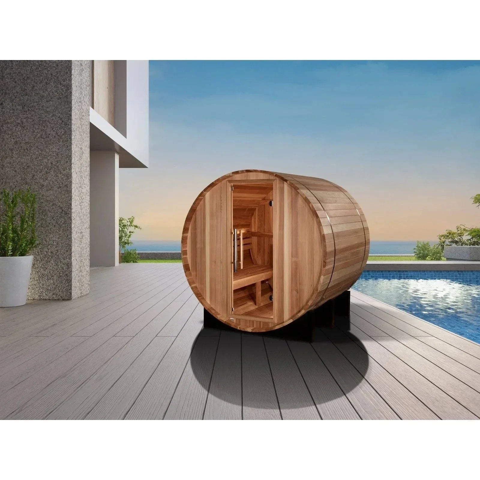 Golden Designs "St. Moritz" 2 Person Barrel Traditional Sauna GDI-B002-01