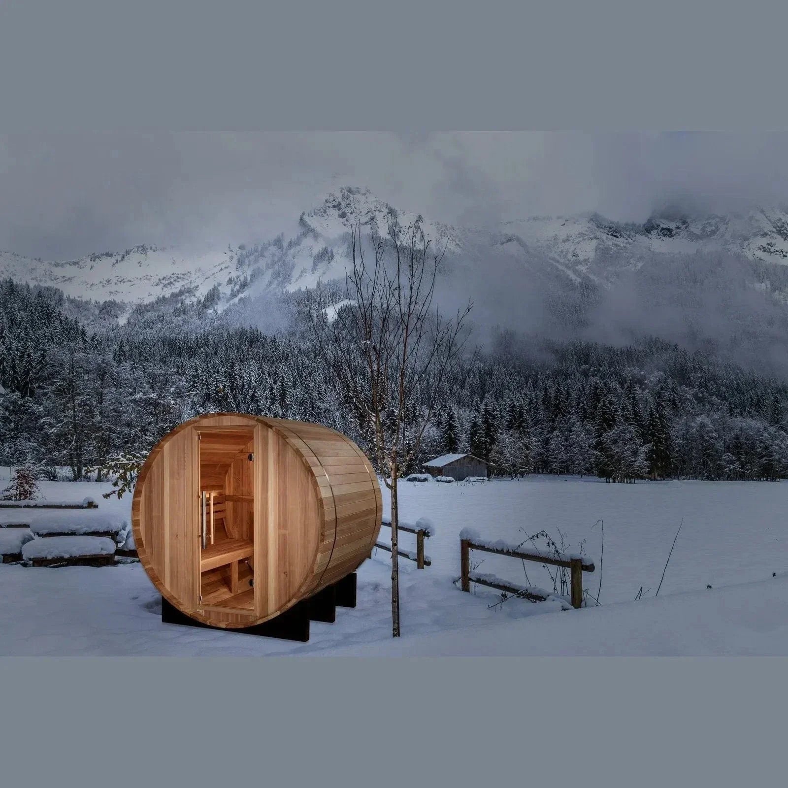 Golden Designs "St. Moritz" 2 Person Barrel Traditional Sauna GDI-B002-01