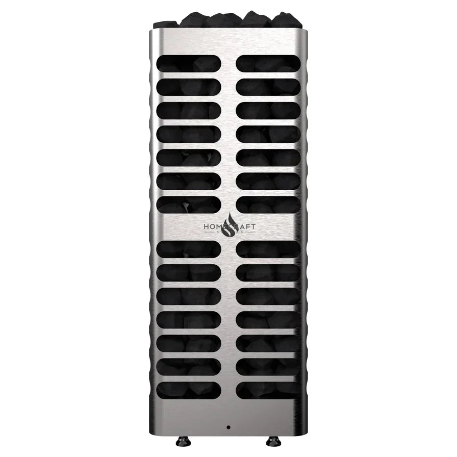 Homecraft electric sauna heater with stainless steel casing and vented heat outlets