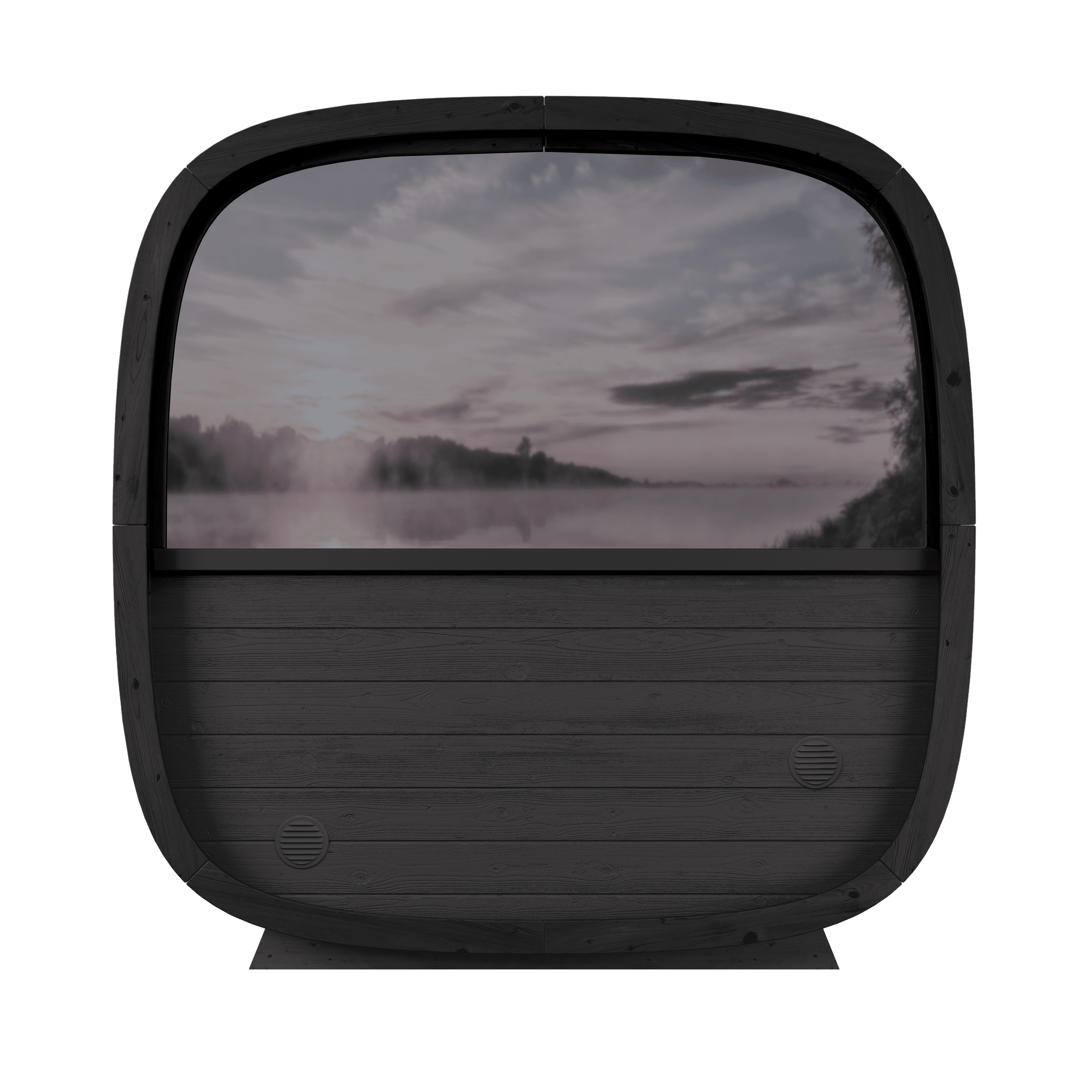Leil Black Cube Comfort 6 Person Outdoor Sauna Kit