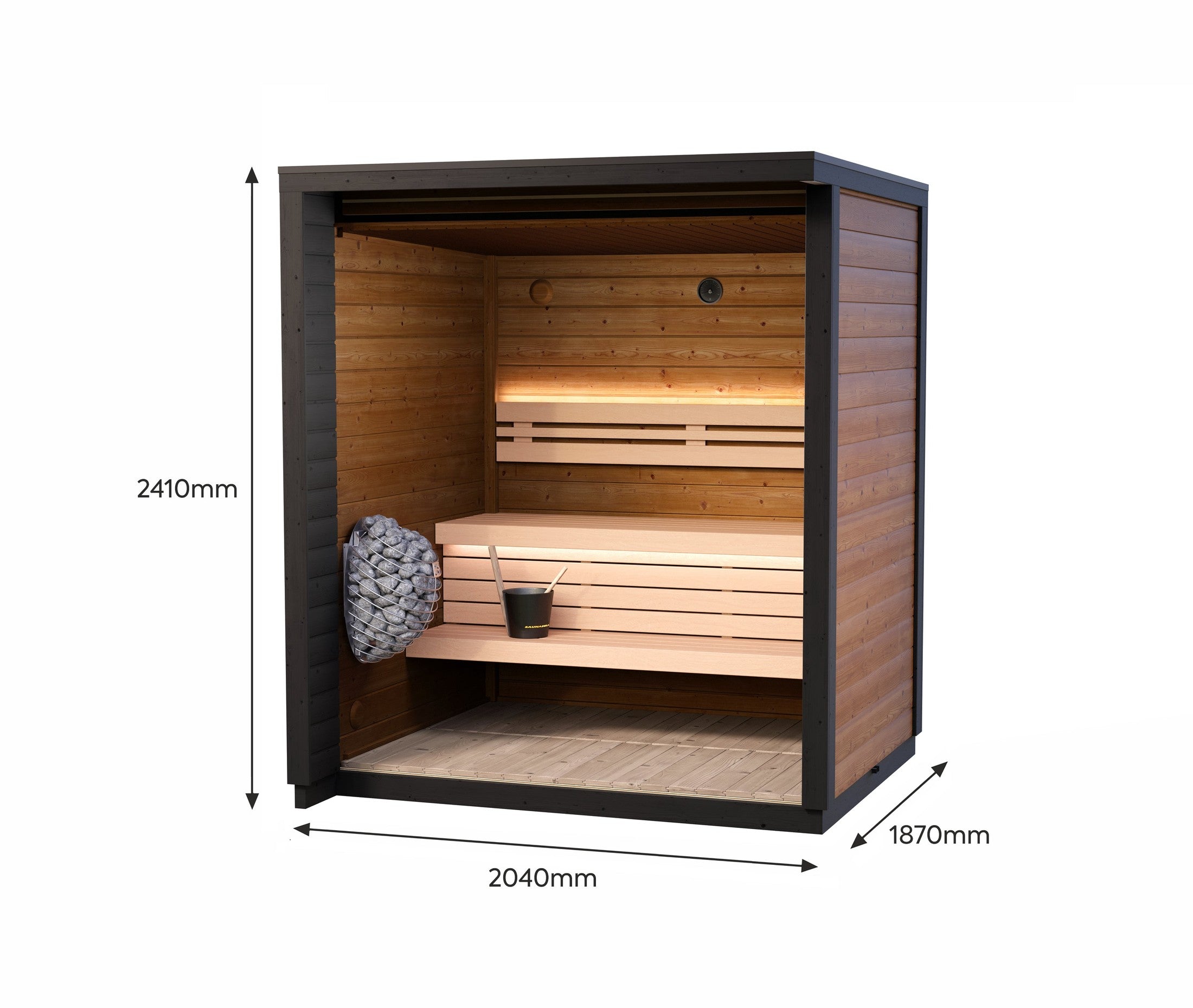 Leil Patio XXS 3 Person Outdoor Sauna