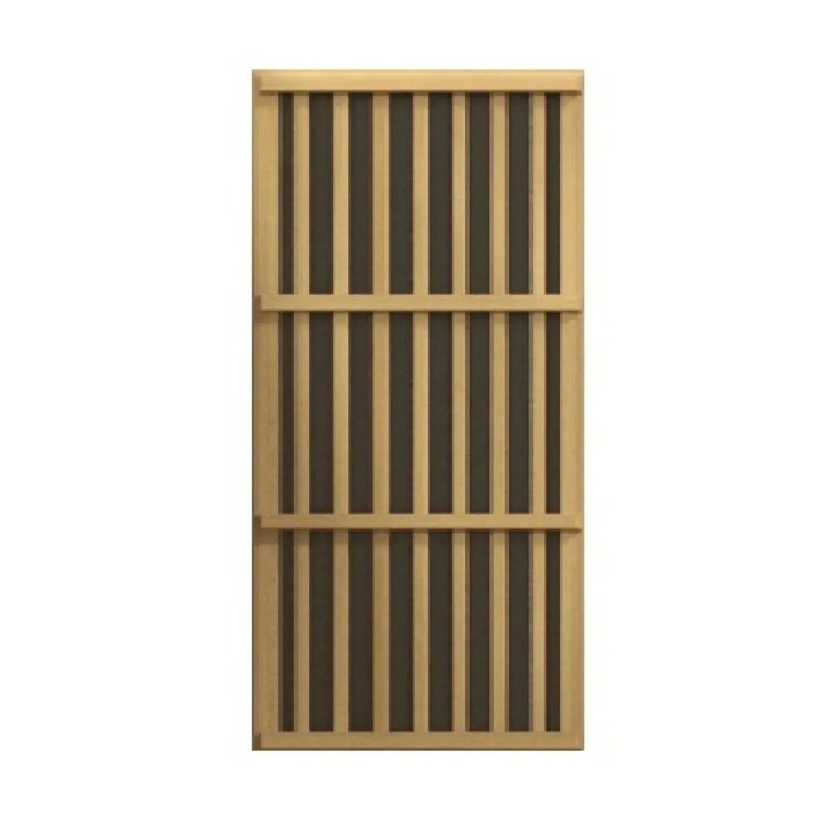 Two-person Maxxus Aspen infrared sauna cabin with Canadian Hemlock wood, low EMF far infrared technology, and spacious modern interior design