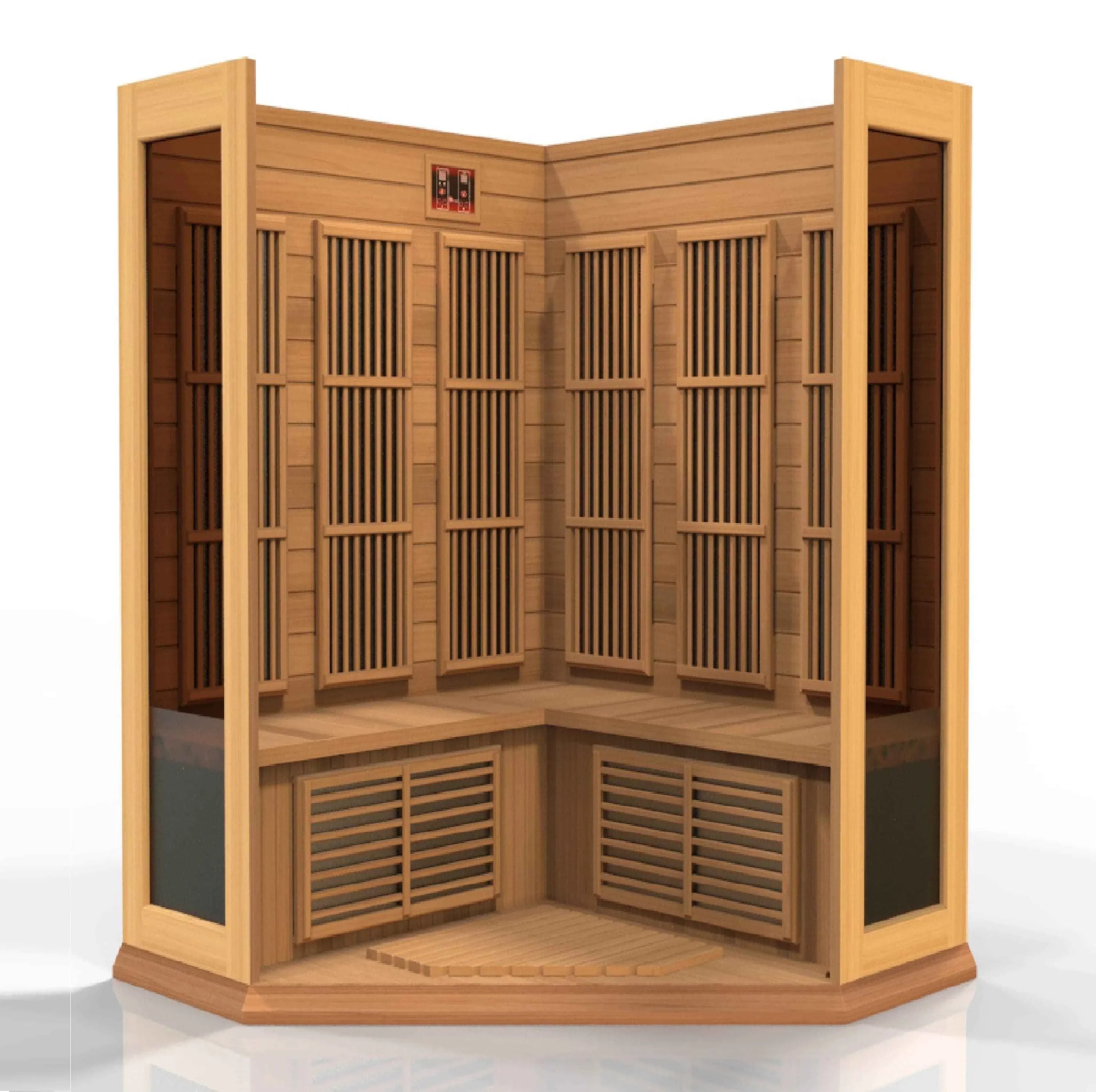 Maxxus 3-Person Low EMF FAR Infrared Sauna Canadian Red Cedar MX-K356-01 CED