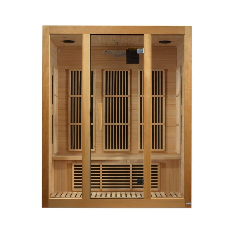 Maxxus Bellevue 3-Person Near Zero EMF FAR Infrared Sauna with Canadian Hemlock MX-J306-01-ZF