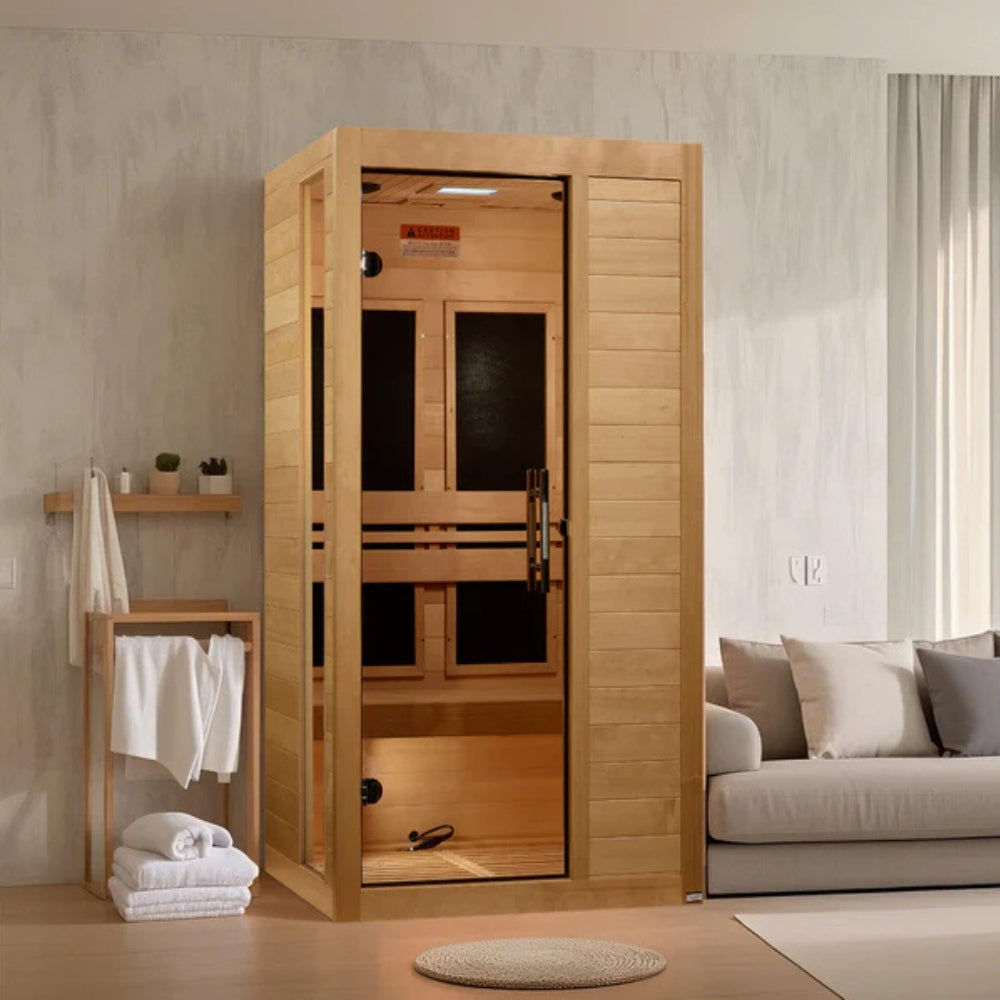Dynamic Veneto Elite 1-2 Person Ultra Low EMF FAR Infrared Sauna with Canadian Hemlock