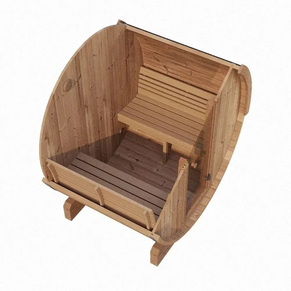 SaunaLife ERGO Series Model E6 3 person outdoor barrel sauna 59x81 durable cedar wood luxury home spa sauna cabin