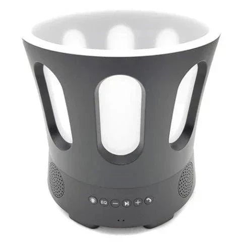 SaunaLife SaunaZone multifunction sauna accessory with Bluetooth audio streaming, LED mood lighting, and ice cooler for drinks in sauna environment