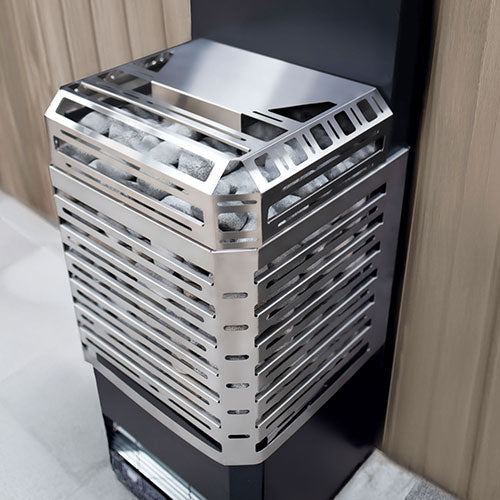 Saunum AIR L 10 Nordic Black sauna heater package components