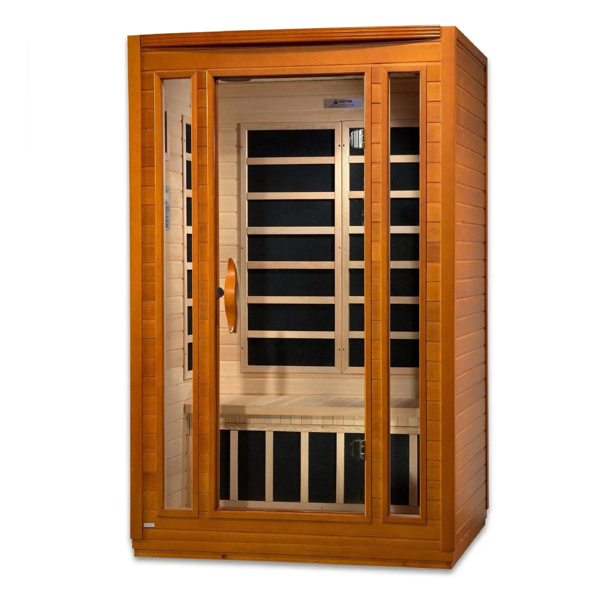 Dynamic San Marino Elite 2-Person Ultra Low EMF FAR Infrared Sauna DYN-6206-01 made from Canadian Hemlock with Bluetooth and chromotherapy lighting