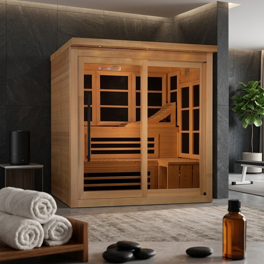 Golden Designs 6-person PureTech™ Near Zero EMF FAR Infrared Sauna - GDI-6996-02