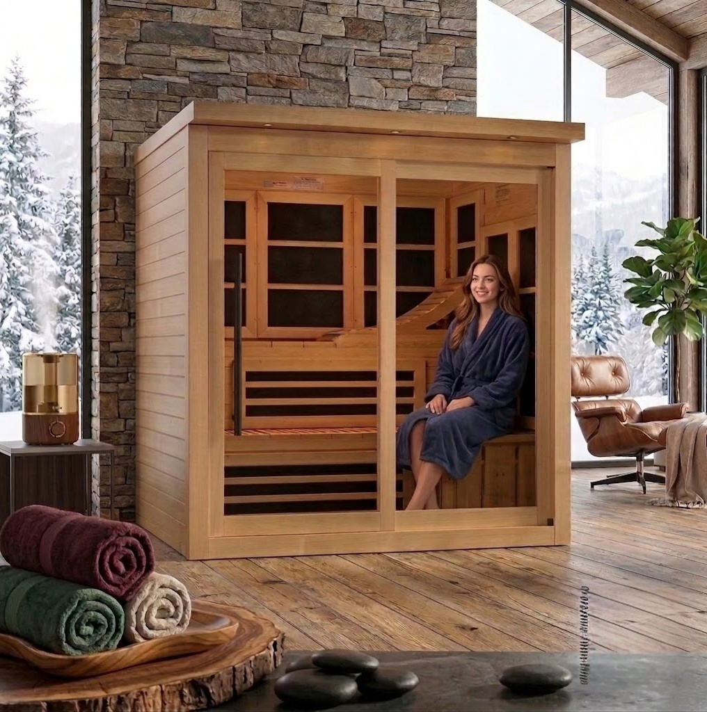 Golden Designs 6-person PureTech™ Near Zero EMF FAR Infrared Sauna - GDI-6996-02