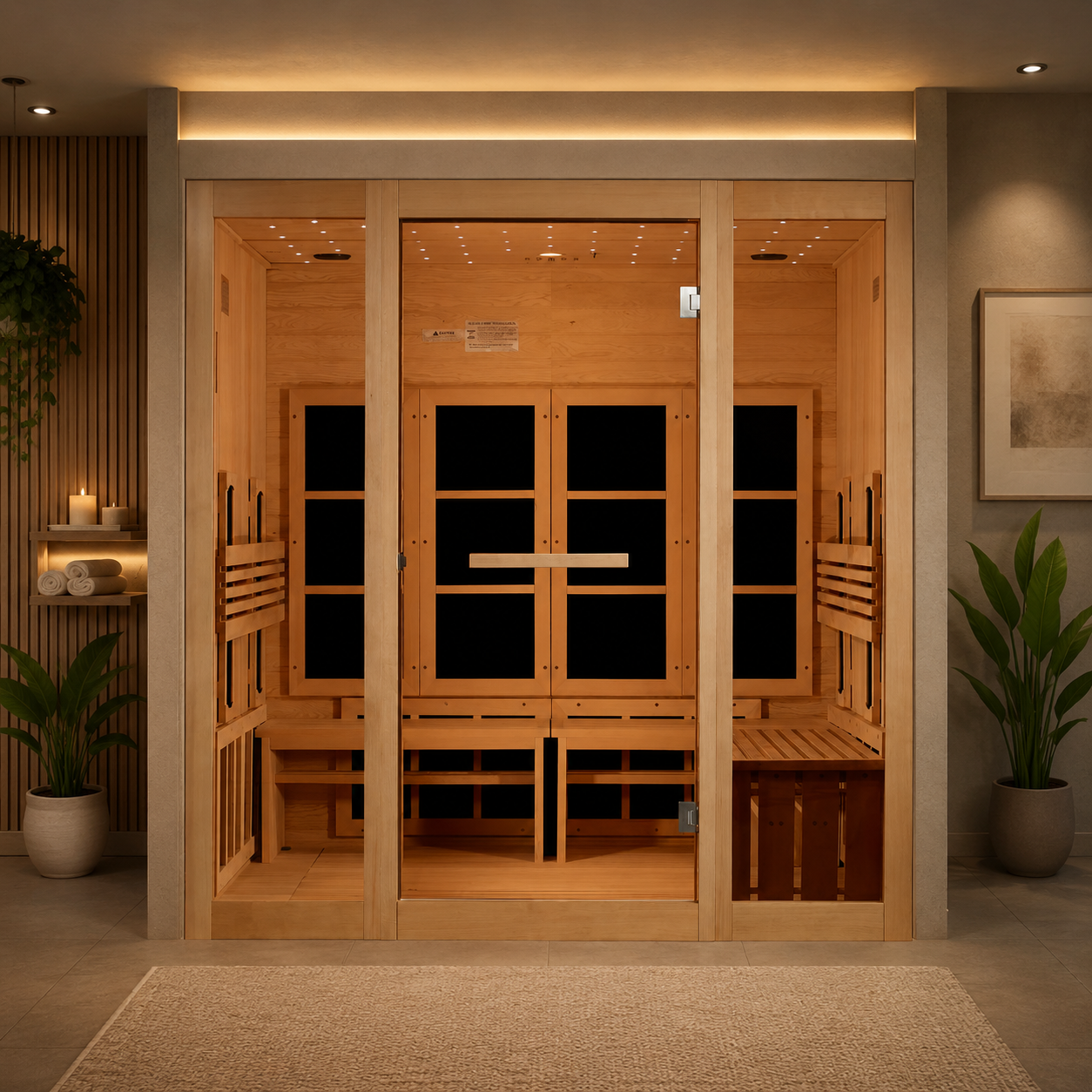 Golden Designs 8 Person Full Spectrum Near Zero EMF FAR IR Sauna GDI-6880-03 FS