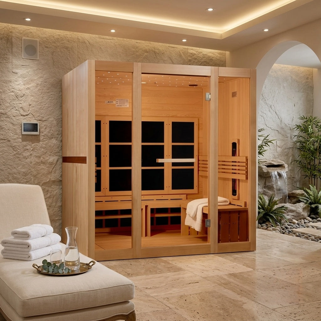 Golden Designs 8 Person Full Spectrum Near Zero EMF FAR IR Sauna GDI-6880-03 FS