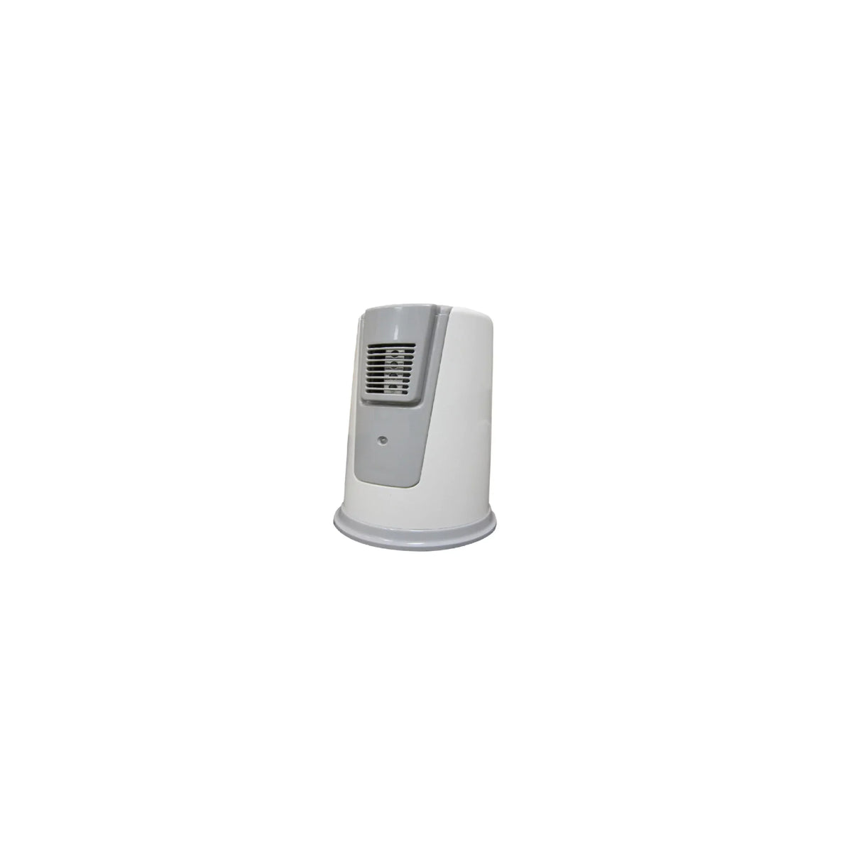 Portable oxygen ionizer air freshener device with top vent grille, light gray