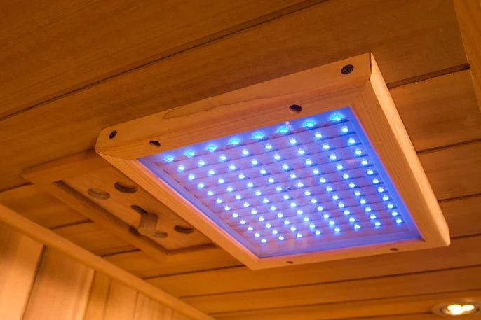 Clearlight Sanctuary 3 infrared sauna interior with seating