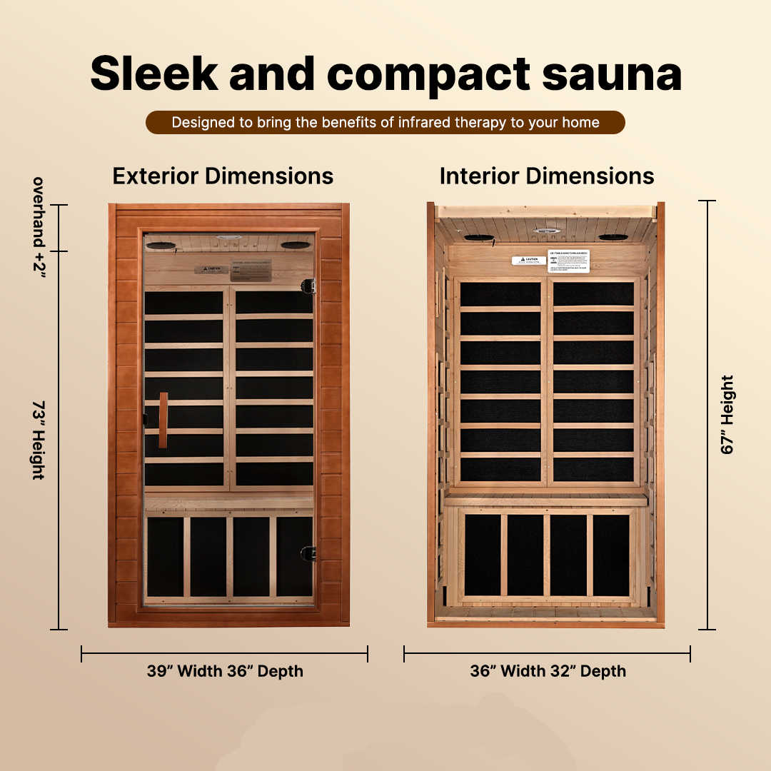 Dynamic Avila Elite 1-2 Person Ultra Low EMF Infrared Sauna - DYN-6103-01