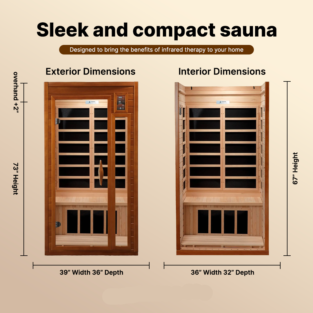 Dynamic Barcelona 1-2 Person Low EMF Infrared Sauna - DYN-6106-01