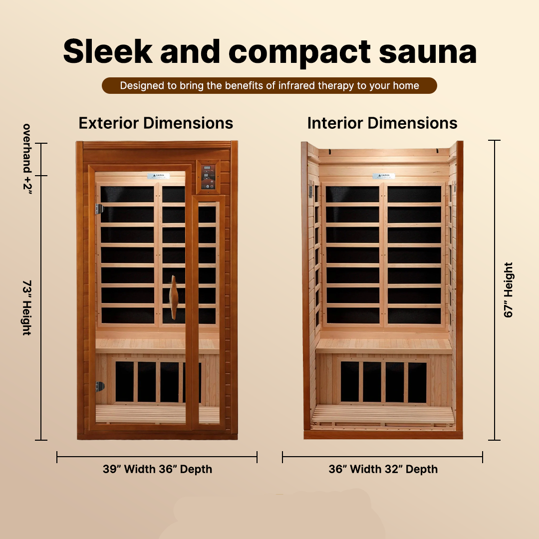 Dynamic Barcelona Elite 1-2-person Ultra Low EMF FAR Infrared Sauna - DYN-6106-01 Elite