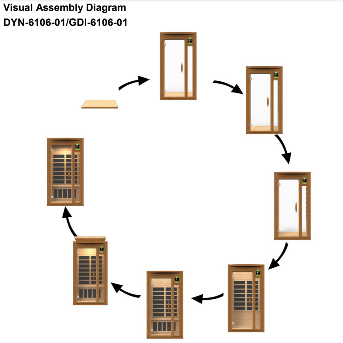 Dynamic Barcelona 1-2 Person Low EMF Infrared Sauna - DYN-6106-01