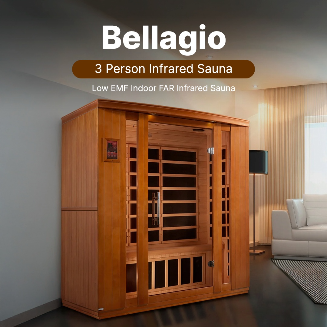 Dynamic Bellagio 3-Person Low EMF Infrared Sauna - DYN-6306-02