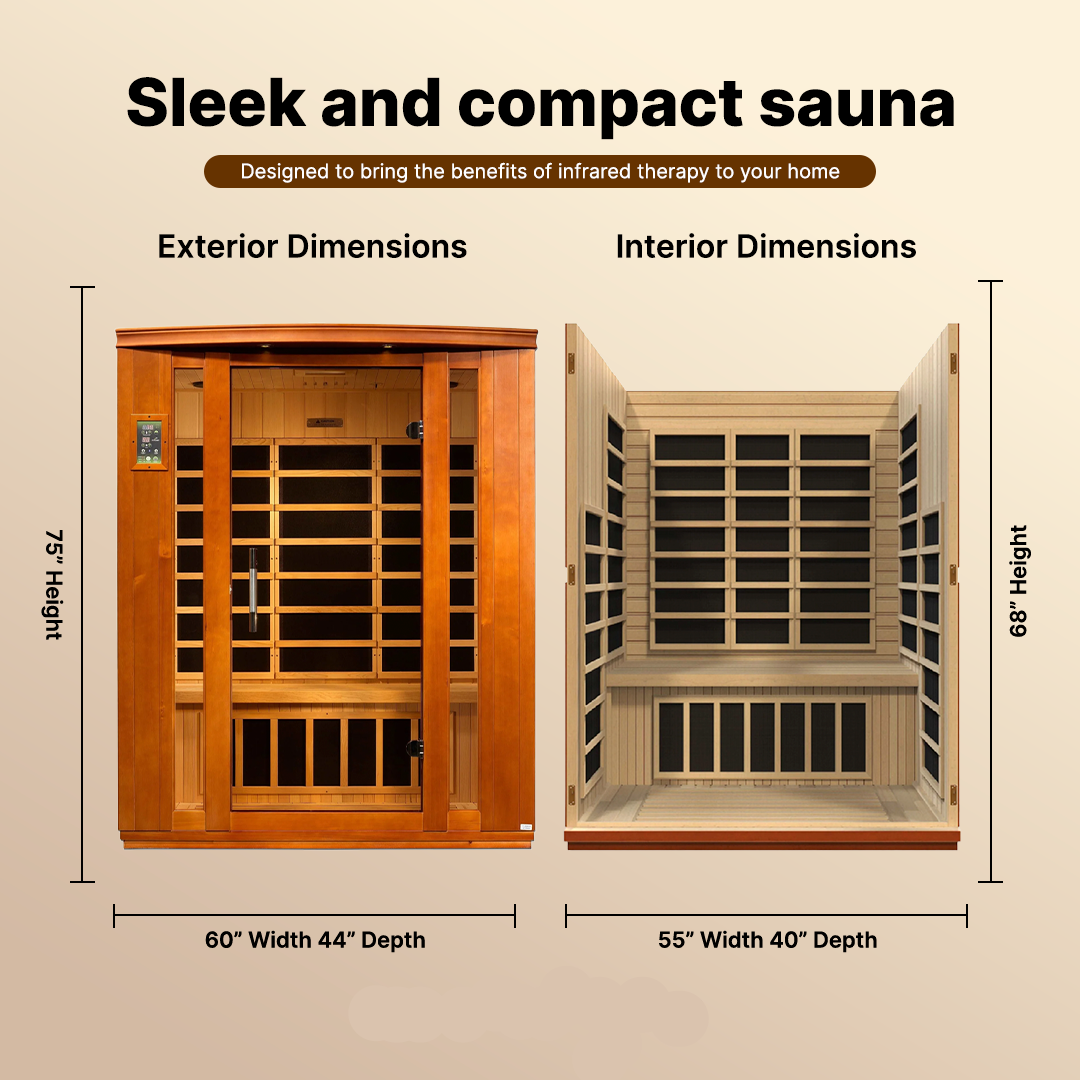 Dynamic Bellagio 3-Person Low EMF Infrared Sauna - DYN-6306-02