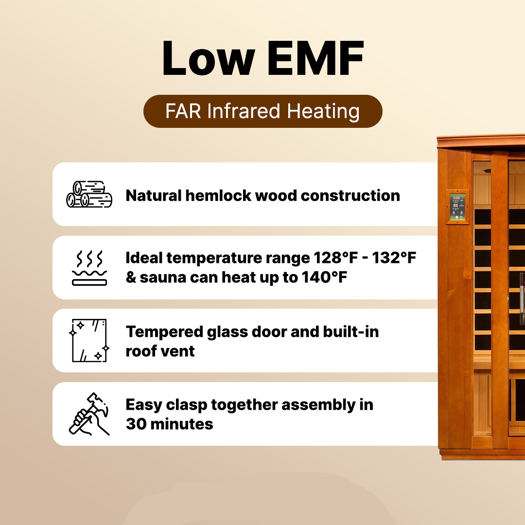 Dynamic Bellagio 3-Person Low EMF Infrared Sauna - DYN-6306-02