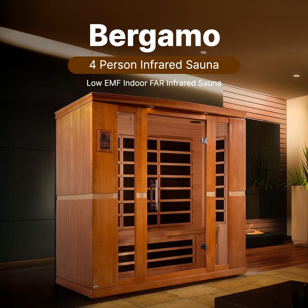 Dynamic Bergamo 4-Person Low EMF Infrared Sauna - DYN-6440-01