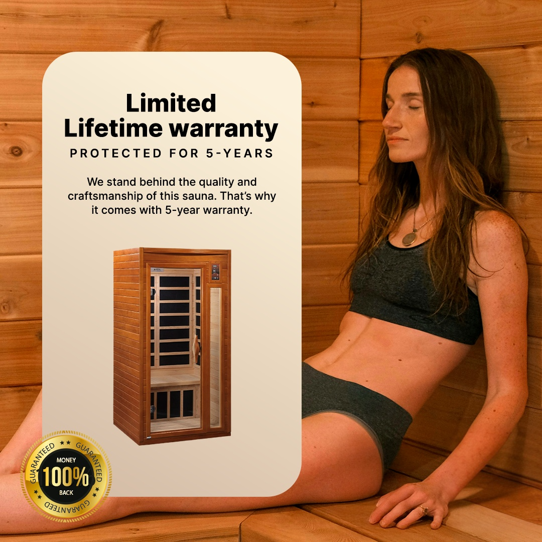 Dynamic Barcelona 1-2 Person Low EMF Infrared Sauna - DYN-6106-01