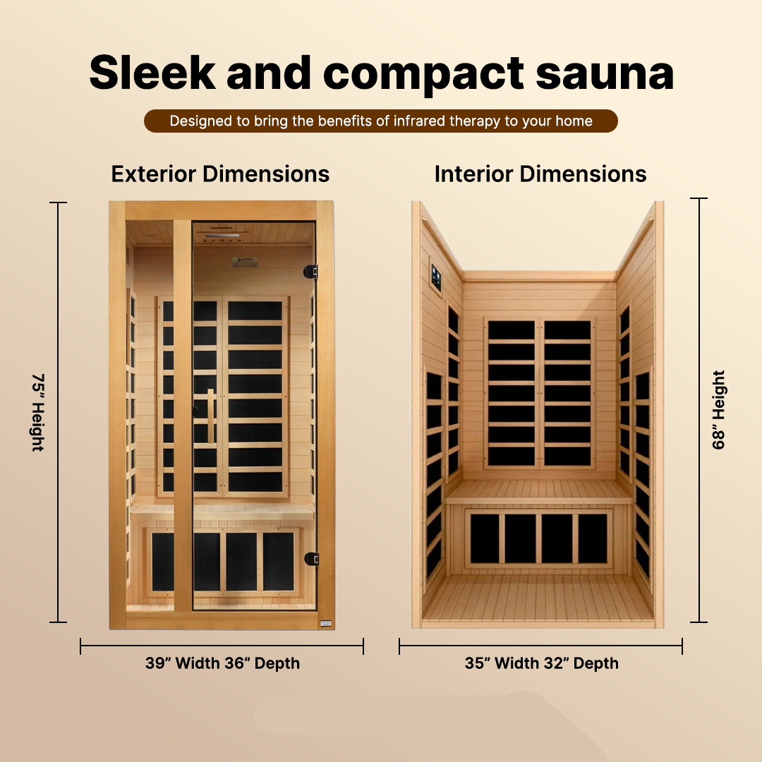 Dynamic "Gracia" 1-2-person Low EMF FAR Infrared Sauna DYN-6119-01