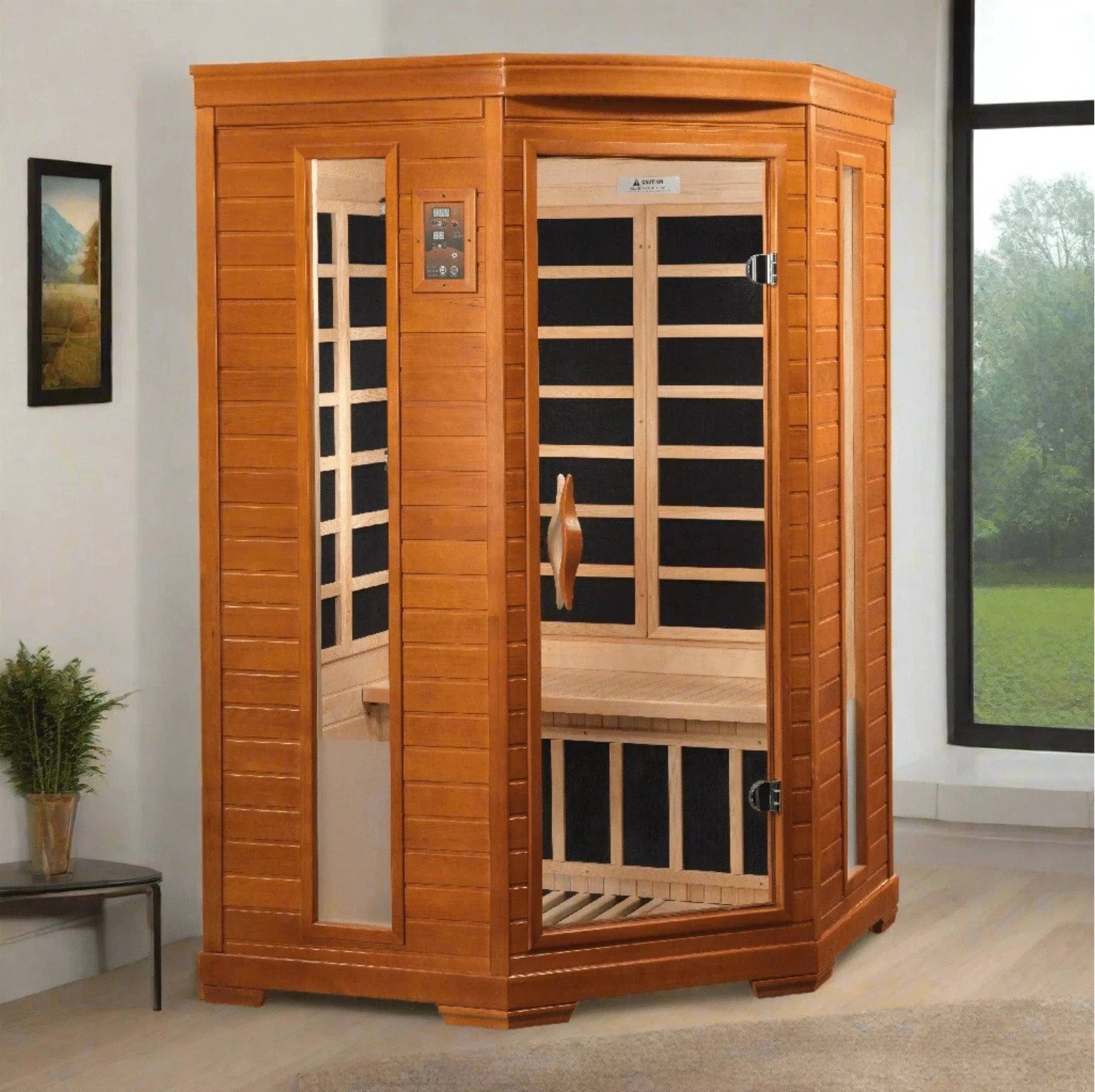 Dynamic Heming 2-Person Corner Low EMF Infrared Sauna - DYN-6225-02