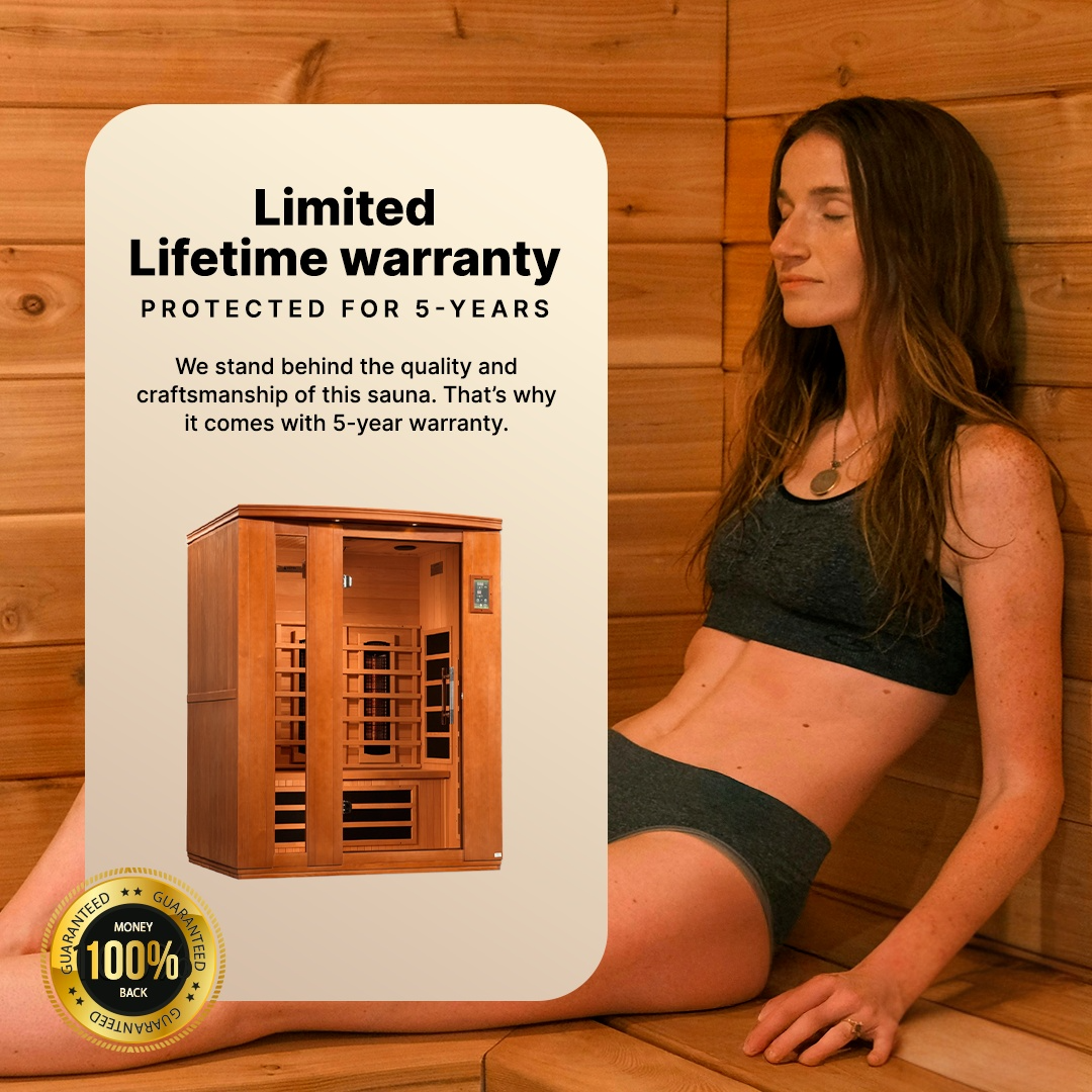 Dynamic Lugano 3-Person Full Spectrum Infrared Sauna - Near Zero EMF