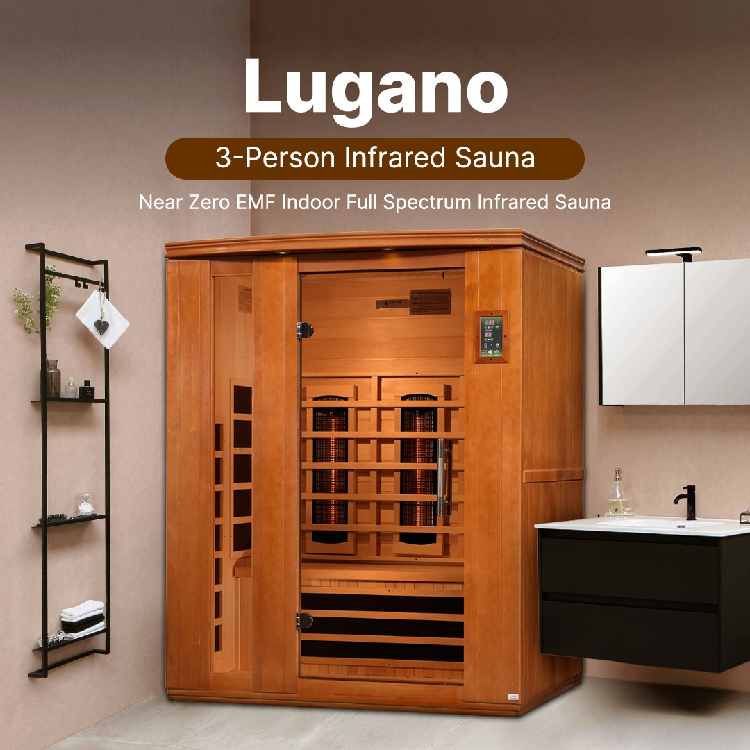 Dynamic Lugano 3-Person Full Spectrum Infrared Sauna - Near Zero EMF