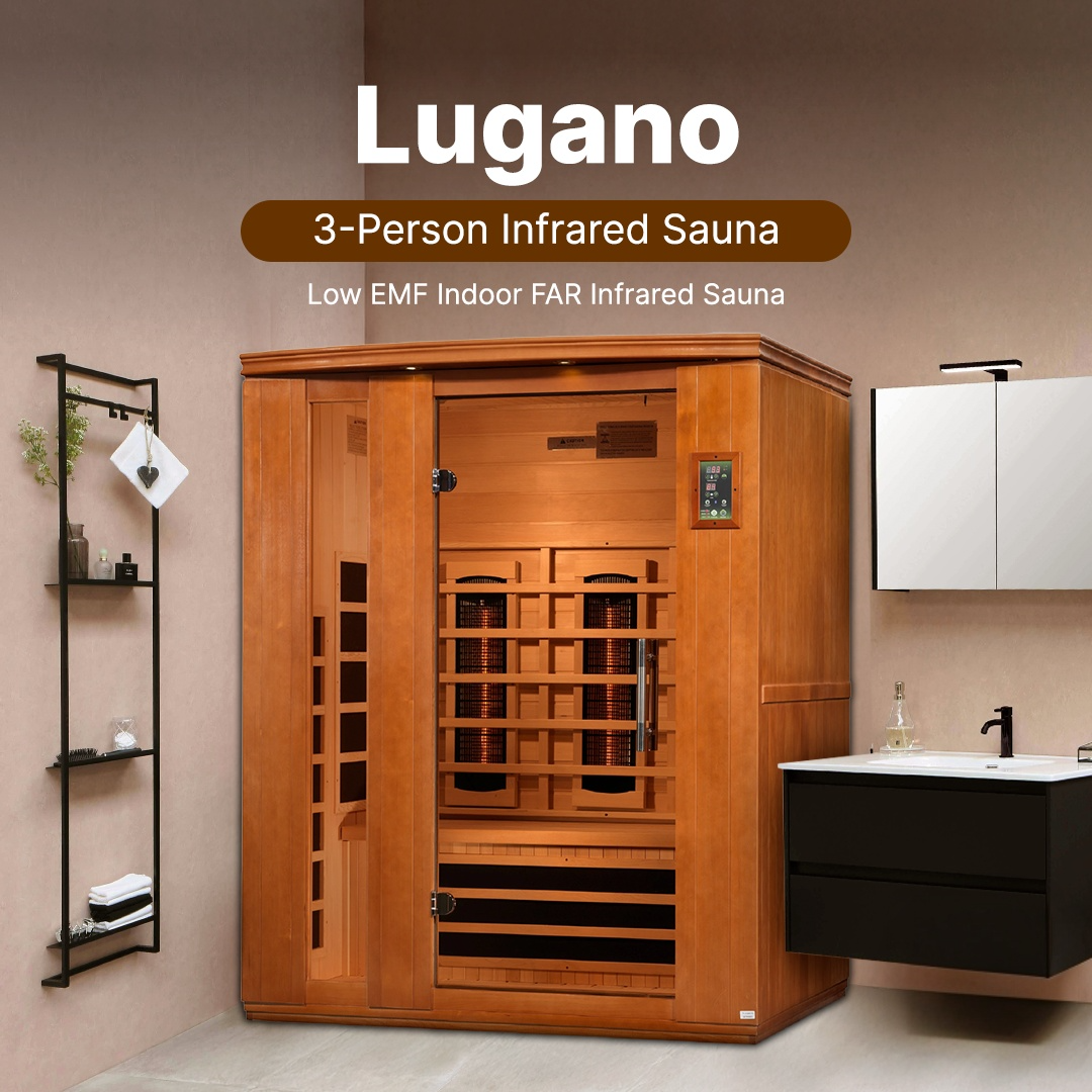 Dynamic Lugano 3-Person Low EMF Infrared Sauna - DYN-6336-02