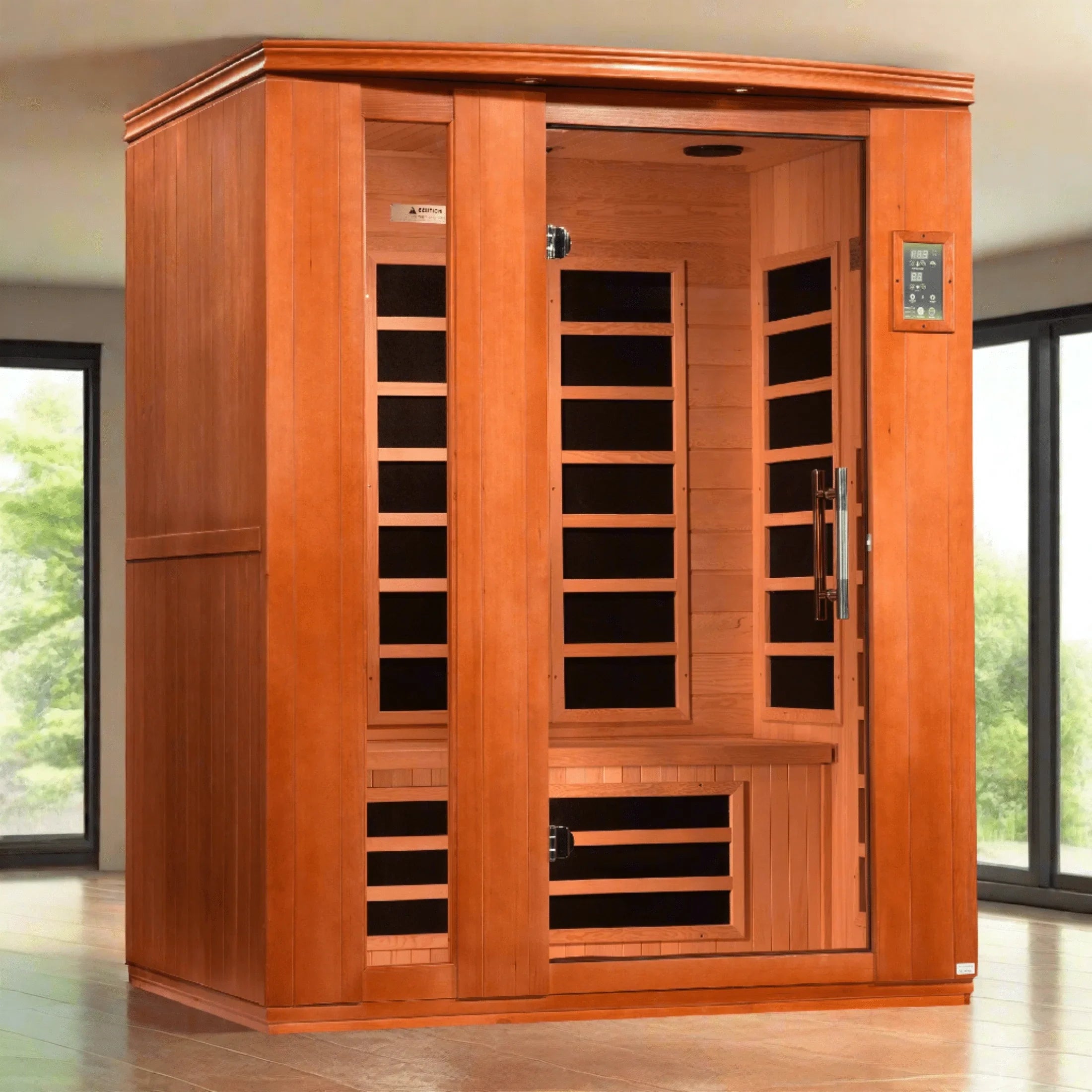 Dynamic Lugano 3-person Ultra Low EMF FAR Infrared Sauna - DYN-6336-02 Elite