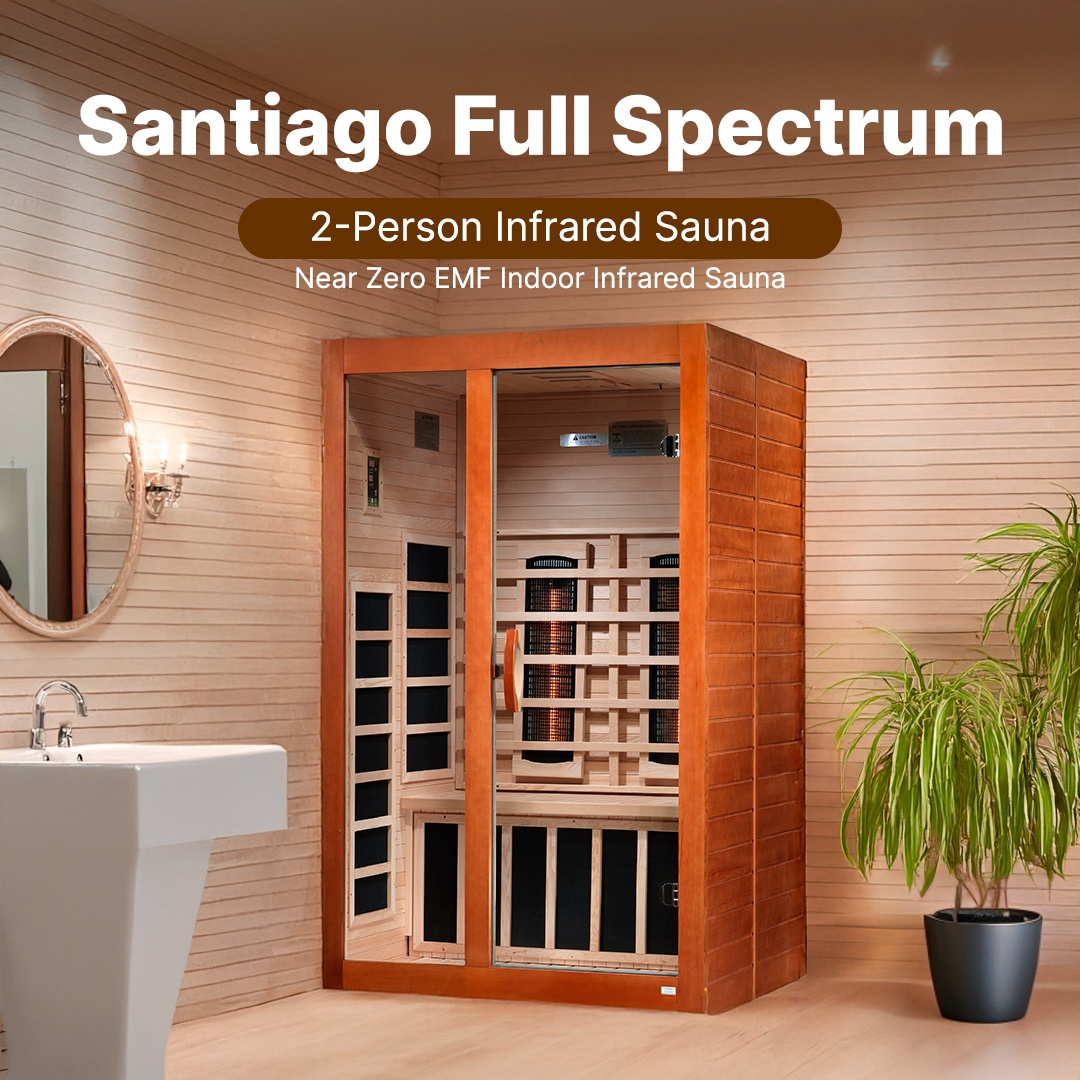 Dynamic Santiago 2-Person Full Spectrum Infrared Sauna - Near Zero EMF