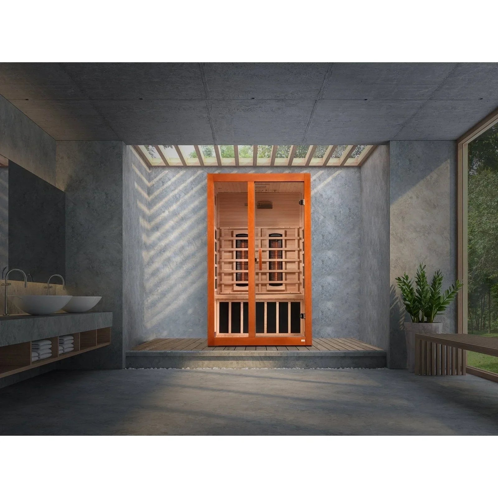 Dynamic Santiago 2-Person Full Spectrum Infrared Sauna - Near Zero EMF
