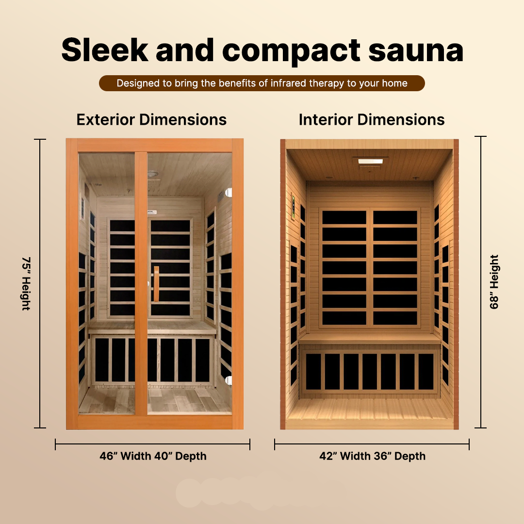 Dynamic Santiago Elite 2-Person Ultra Low EMF Infrared Sauna - DYN-6209-02
