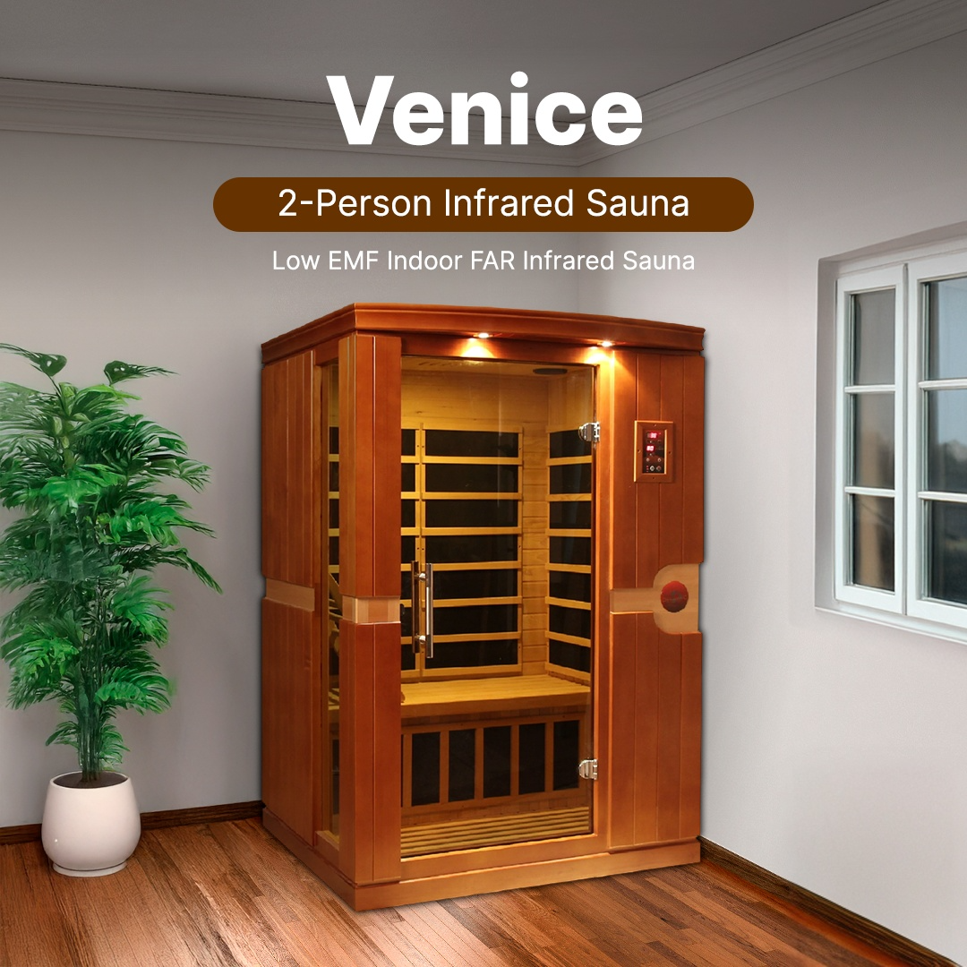 Dynamic "Venice" 2-person Low EMF FAR Infrared Sauna DYN-6210-01