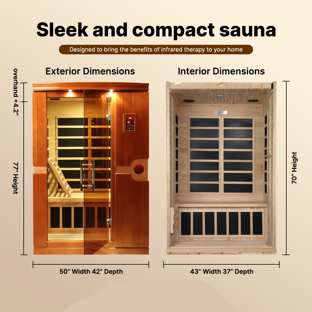 Dynamic "Venice" 2-person Low EMF FAR Infrared Sauna DYN-6210-01